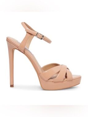 Steve Madden Lavisher platform Women, heels 6.5 Nude Patent